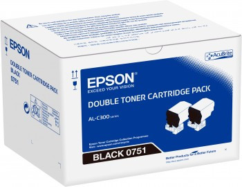 Epson Toner S050751 Doppelpack AL-C300 Schwarz