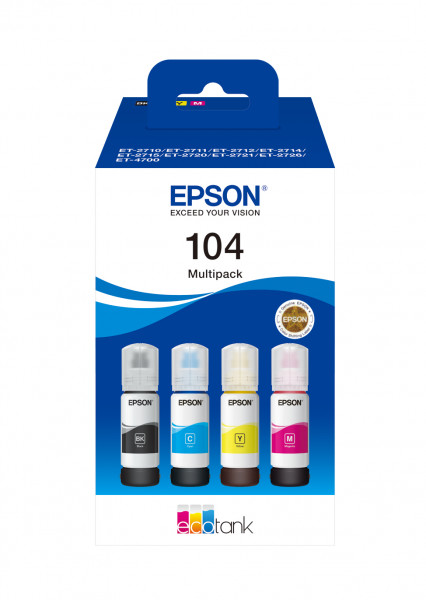 Epson Tintenflaschen Multipack 104 (4 Farben)