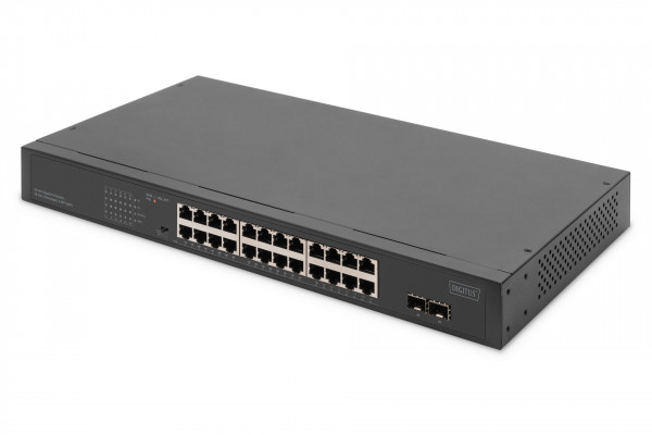 DIGITUS 24-Port Gigabit + 2-Port Gigabit SFP PoE Switch