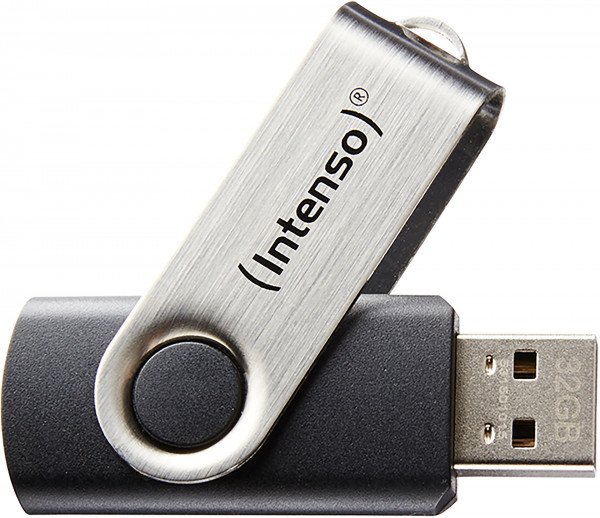 Intenso Speicherstick USB 2.0 Basic Line 32GB Schwarz/Silber