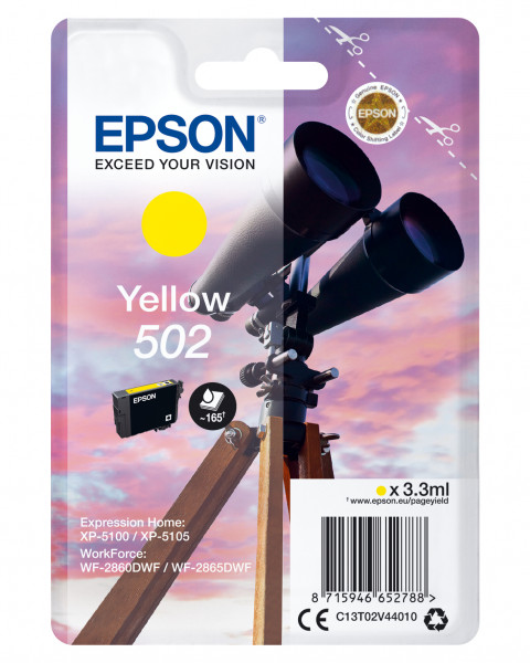 Epson Tintenpatrone 502 Gelb (3,3ml)