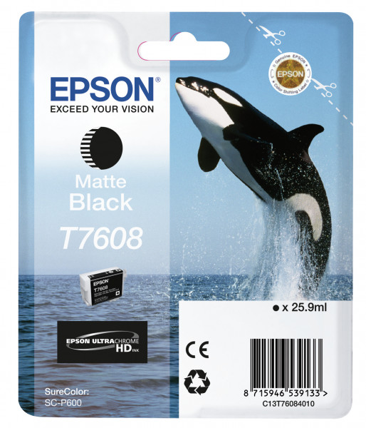 Epson Tintenpatrone T7608 matt Schwarz (26 ml)