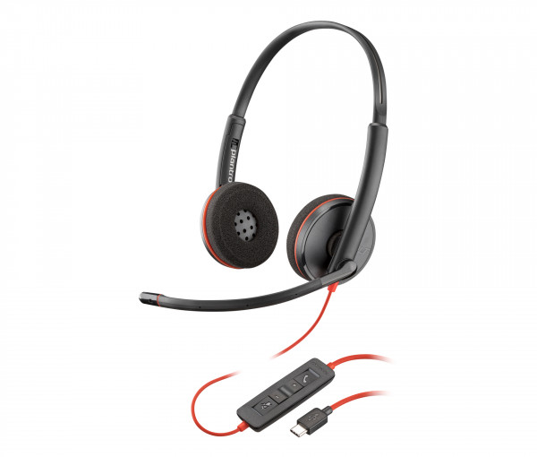 Poly Headset Blackwire C3220 Stereo USB-C/A (bulk schwarz)