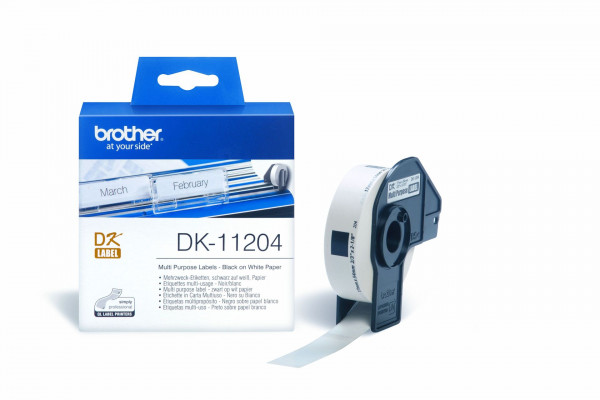 Brother Mehrzwecketiketten DK-11204 (400 St.) weiß 17 x 54 mm