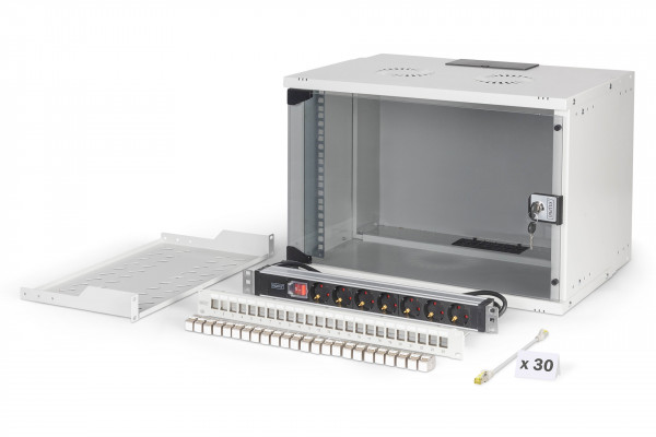DIGITUS Netzwerk-Set SOHO PRO, 483 mm 19" - 7HE, 540 x 400 mm