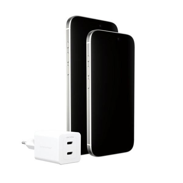 empower Turbo 45W Charger incl. 2 x USB-C/EU Plug/white