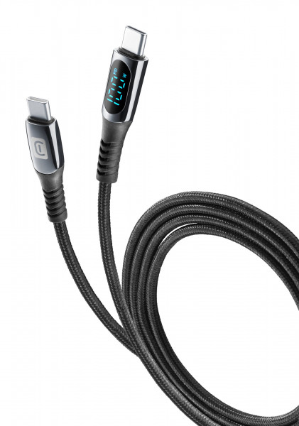 Cellularline 5A Display Cable 2m USB Typ-C/ Typ-C Black