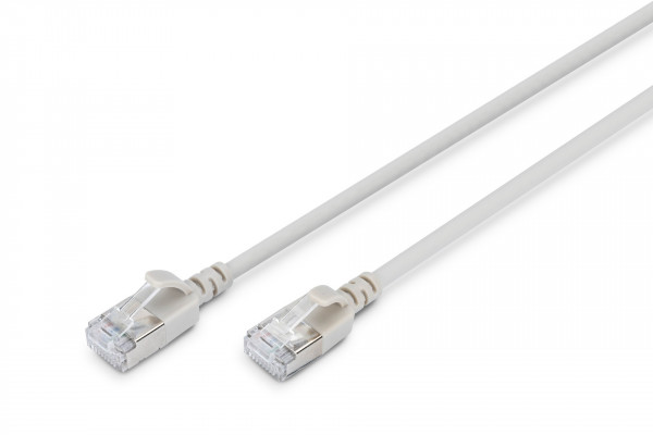 DIGITUS CAT 6A F-FTP Slim Patchkabel, 7 m, Grau