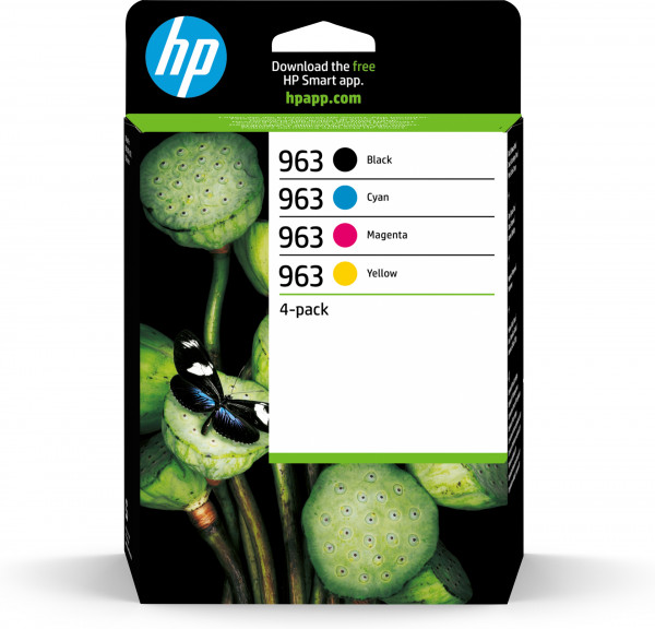 HP 963 4er-Pack Original Druckerpat. Schwarz/Cyan/Magenta/Gelb