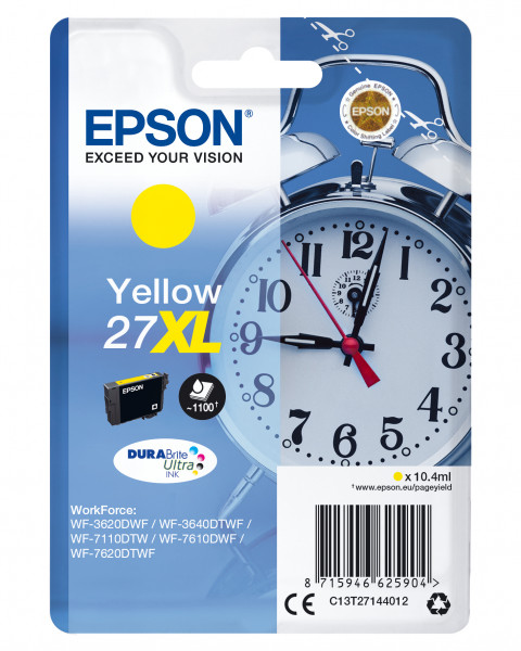 Epson Tintenpatrone 27XL Gelb (10,4ml)