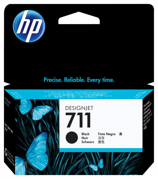 HP 711 Schwarz DesignJet Tintenpatrone, 38 ml