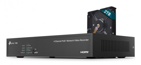 VIGI NVR1004H-4P-2TB VIGI 4 Channel PoE Video Recorder