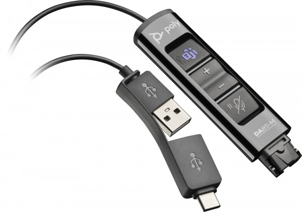 Poly DA85-M Wideband QD auf USB-Adapter Teams (USB-A & USB-C)
