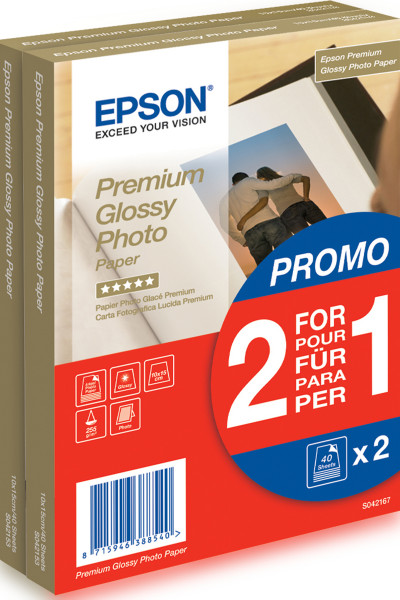 Epson Fotopapier Premium glänzend C13S042167 (10x15cm-40 Bl)