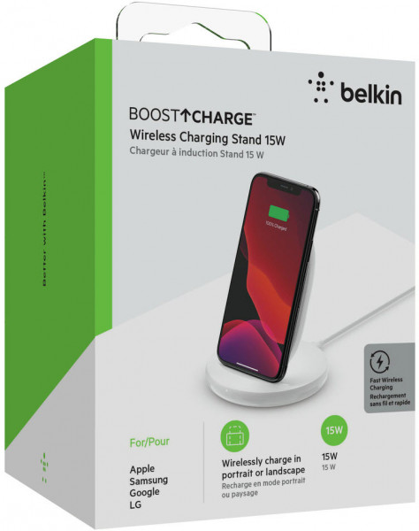 Belkin 15W Wireless Charging Stand inkl. Netzteil, weiß