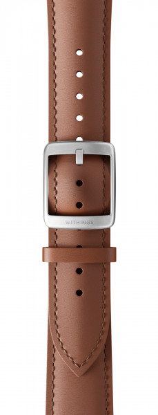 Withings Leder-Armband, 20mm, Steel HR Sport, Brown