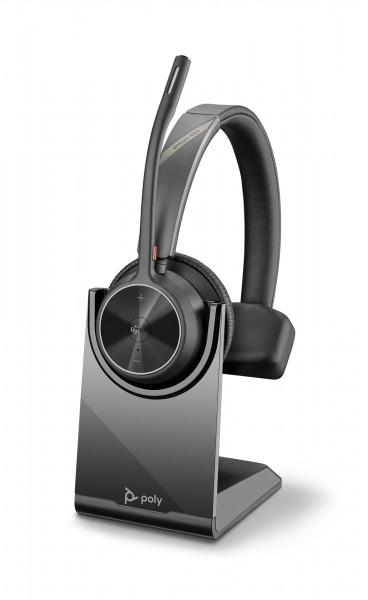 Poly BT Headset Voyager 4310 UC Mono USB-C Teams mit Stand