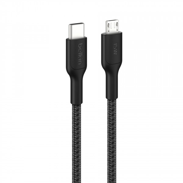 Belkin BoostCharge Pro USB-C auf Micro-USB-Kabel, schwarz