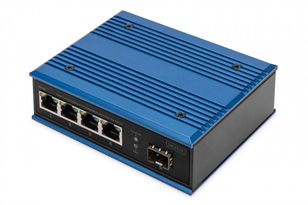 DIGITUS 4-port 10/100/1000BASE-TX+1000Base-FX Ind. PoE Switch