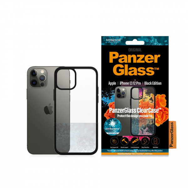 PanzerGlass ClearCase BlackFrame für iPhone 12, 12 Pro *EOL