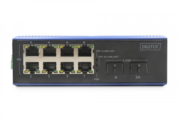 DIGITUS Industrial 8 +2-Port Gigabit Ethernet Switch