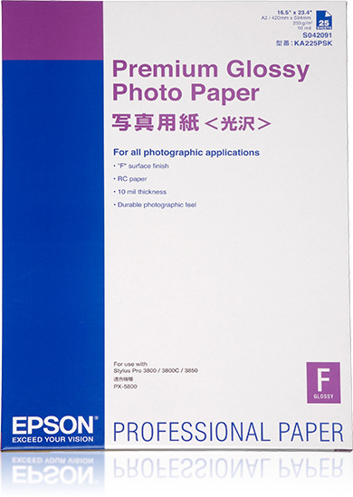 EPSON Premium Fotopapier A2 (420x594mm) 25Blatt weiss