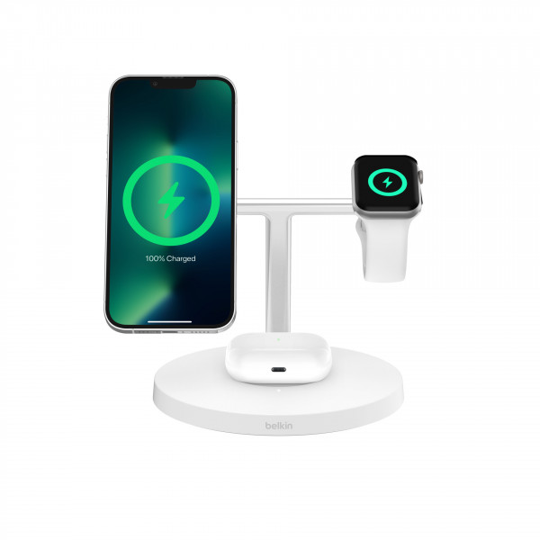 Belkin 3-in-1 magnetische Ladestation for Apple Watch, white