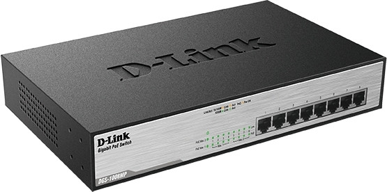 D-Link DGS-1008MP 8-Port Layer2 PoE+ Gigabit Switch