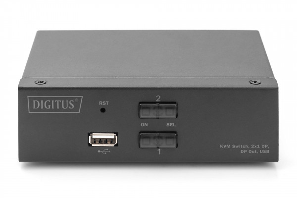 DIGITUS KVM Switch, 2x1 DP, DP Out,USB