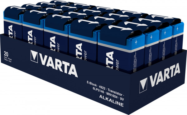 VARTA HIGH ENERGY Batterie E-Block (9V-Block) 20er