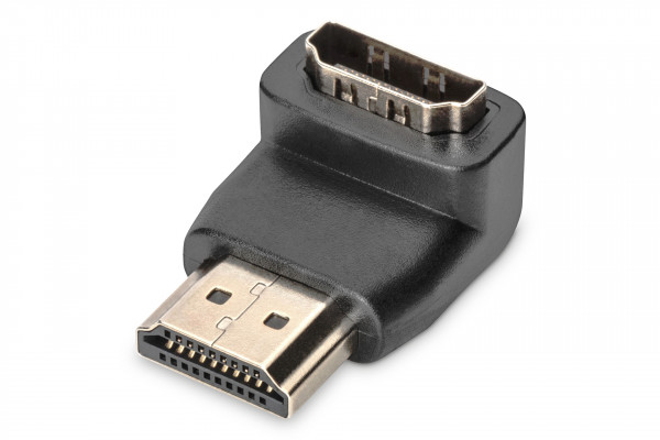 DIGITUS HDMI Adapter Typ A 90ø gewinkelt St/Bu UltraHD schwarz