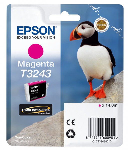 Epson Tintenpatrone T3243 Magenta (14ml)