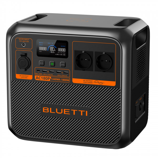 BLUETTI Portable Power Station AC180P-Black-EU