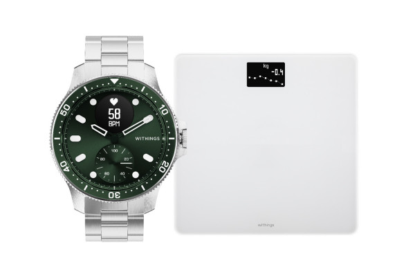 Withings ScanWatch HORIZON, 43mm green + Body (white)