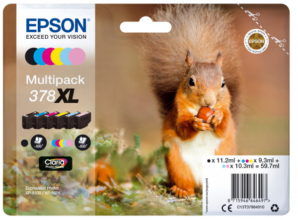 Epson Tintenflaschen Multipack 378XL (6 Farben)