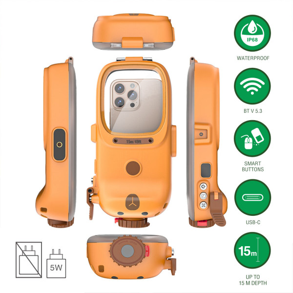 4smarts Wasserdichte Hülle Stark universal 15m, orange