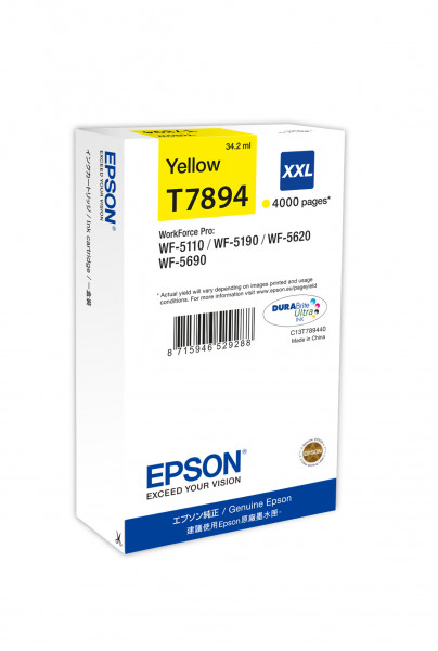 Epson Tintenpatronen T7894 Gelb XXL (34,2ml)