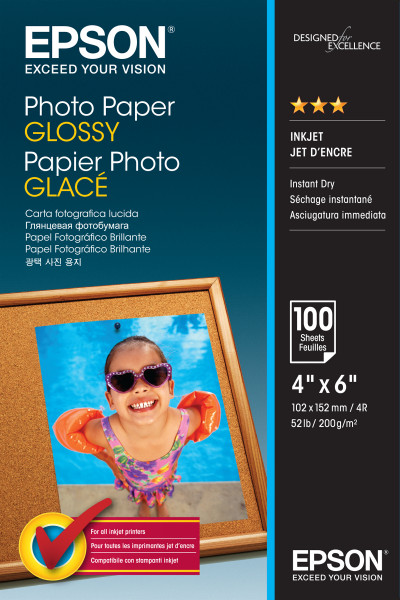 Epson Fotopapier glänzend C13S042548 (10x15cm-100 Blatt)