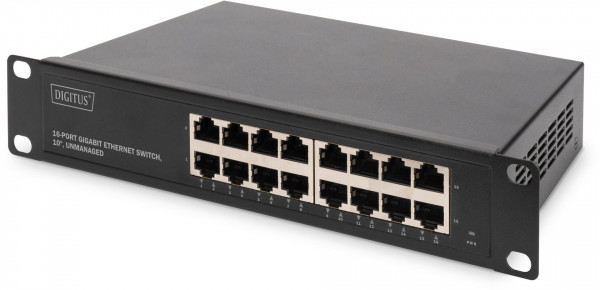 DIGITUS 16-Port Gigabit Ethernet Switch 10" unmanaged