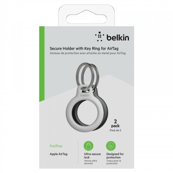 Belkin 2er-Pack Secure Holder für Apple AirTag, schwarz & weiß