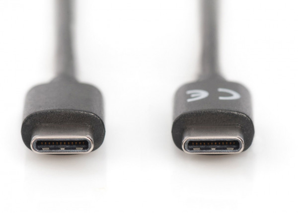 DIGITUS USB Type-C 2.0 Anschlusskabel St/St 1.0m schwarz