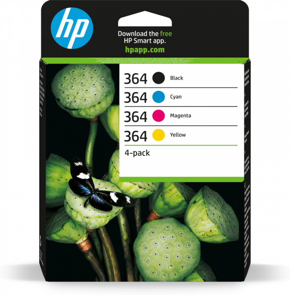 HP 364 4er-Pack Schwarz/Cyan/Magenta/Gelb Orig. Druckerpatr.