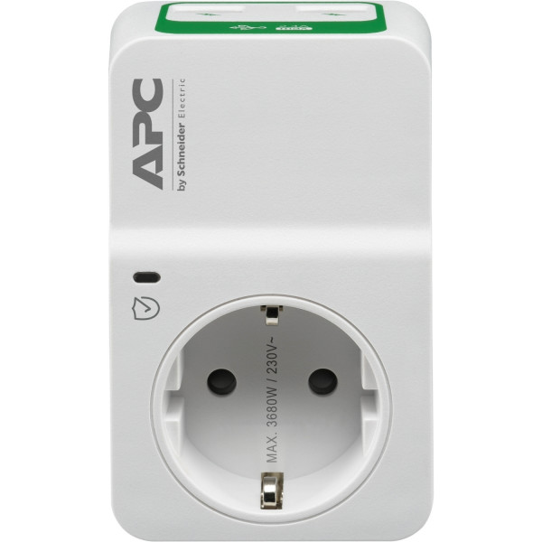 APC Essential SurgeArrest 1 Outlet 230V 2 Port USB Charger