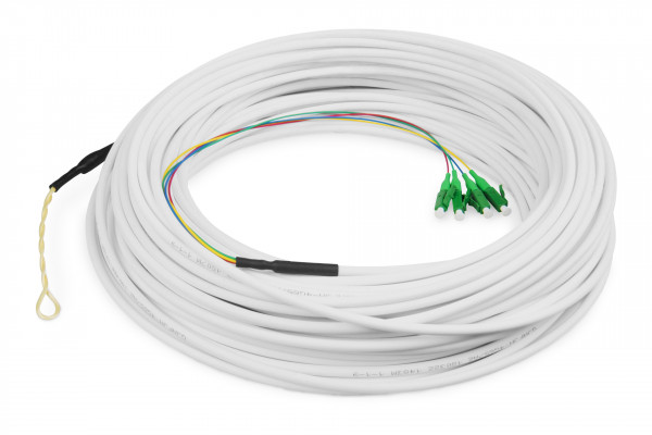 DIGITUS FTTH Drop Kabel, Singlemode, 4 Fasern, 4 LC/APC, 30 m