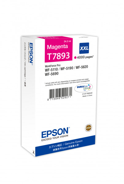 Epson Tintenpatrone T7893 Magenta XXL (34,2ml)