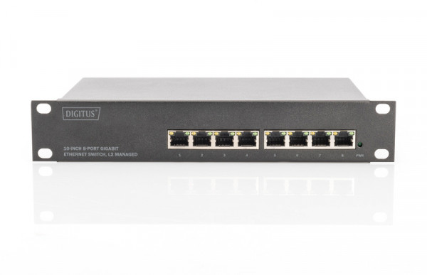 DIGITUS 10 Zoll 8-Port GE Switch, L2+ Managed DN-80117