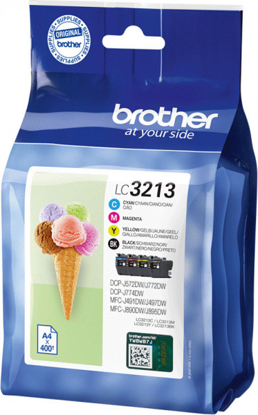 Brother Tintenpatronen LC-3213 Multipack (je 1x BK/M/C/Y)