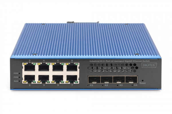 DIGITUS Industrial 8 + 4 10G Uplink Port L3 managed Switch