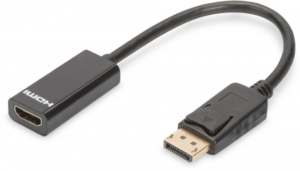 DIGITUS DisplayPort Adapterkabel DP-HDMITyp A 0.15m DP1.1a sw.