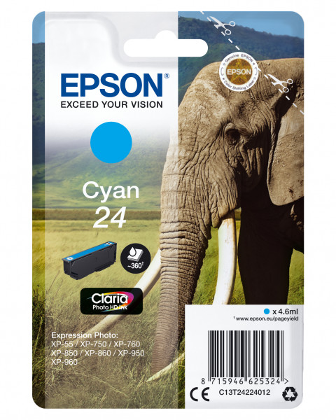 Epson Tintenpatrone 24 Cyan (4,6ml)